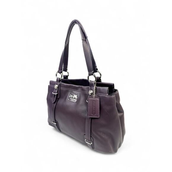 Coach Vintage Madison Mia Plum Purple Leather Tote Bag - Picture 9 of 15